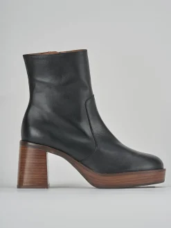 Stivaletti tacco 6cm pelle nero