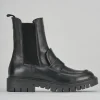 Stivaletti tacco 3cm pelle nero