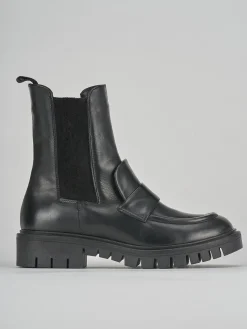 Stivaletti tacco 3cm pelle nero
