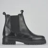 Stivaletti tacco 3cm pelle nero