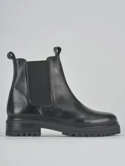 Stivaletti tacco 3cm pelle nero
