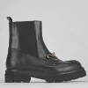 Stivaletti tacco 3cm pelle nero