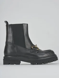 Stivaletti tacco 3cm pelle nero