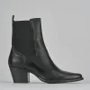 Stivaletti tacco 7cm pelle nero