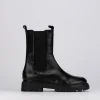 Stivaletti tacco 2cm pelle nero