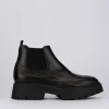 Stivaletti tacco 1cm pelle nero