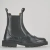 Stivaletti tacco 2cm pelle nero