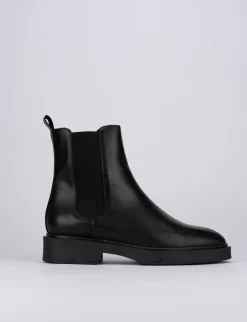 Stivaletti tacco 2cm pelle nero