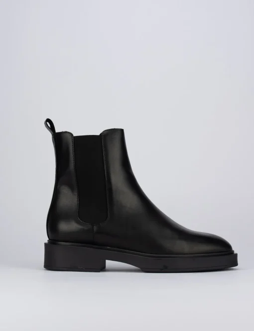 Stivaletti tacco 2cm pelle nero