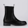 Stivaletti tacco 1cm pelle nero