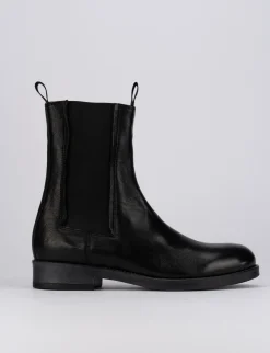 Stivaletti tacco 1cm pelle nero