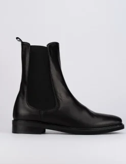 Stivaletti tacco 1cm pelle nero