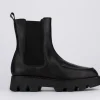 Stivaletti tacco 1cm pelle nero