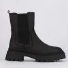 Stivaletti tacco 2cm pelle nero