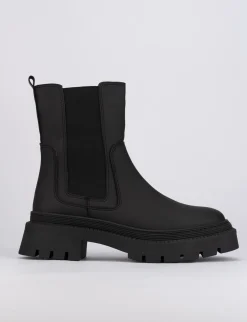 Stivaletti tacco 2cm pelle nero