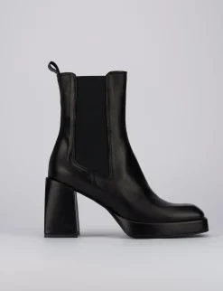 Stivaletti tacco 9cm pelle nero