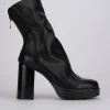 Stivaletti tacco 10cm pelle nero