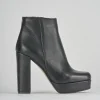 Stivaletti tacco 9cm pelle nero