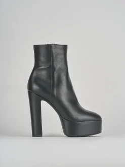 Stivaletti tacco 13cm pelle nero