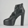 Stivaletti tacco 13cm pelle nero