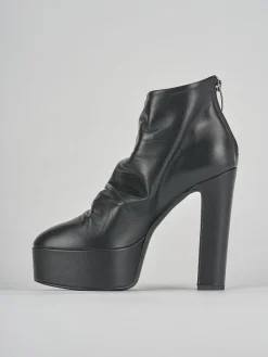 Stivaletti tacco 13cm pelle nero