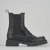 Stivaletti tacco 2cm pelle nero