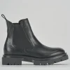 Stivaletti tacco 3cm pelle nero