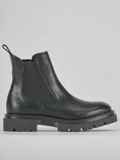 Stivaletti tacco 3cm pelle nero
