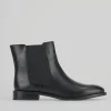 Stivaletti tacco 1cm pelle nero