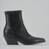Stivaletti tacco 6cm pelle nero
