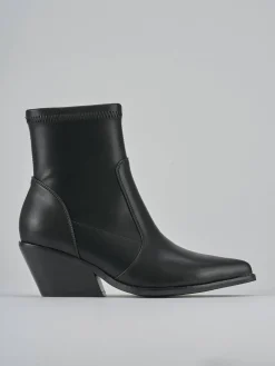 Stivaletti tacco 6cm pelle nero