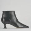 Stivaletti tacco 5cm pelle nero