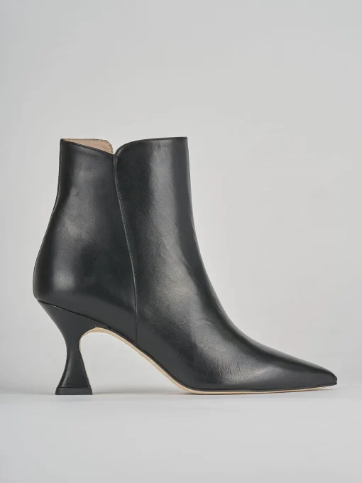 Stivaletti tacco 7cm pelle nero