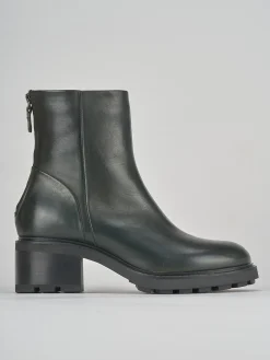 Stivaletti tacco 5cm pelle verde