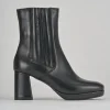 Stivaletti tacco 8cm pelle nero