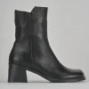 Stivaletti tacco 6cm pelle nero
