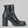 Stivaletti tacco 7cm pelle nero