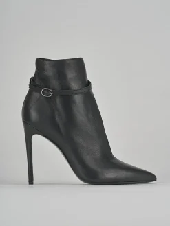 Stivaletti tacco 10cm pelle nero
