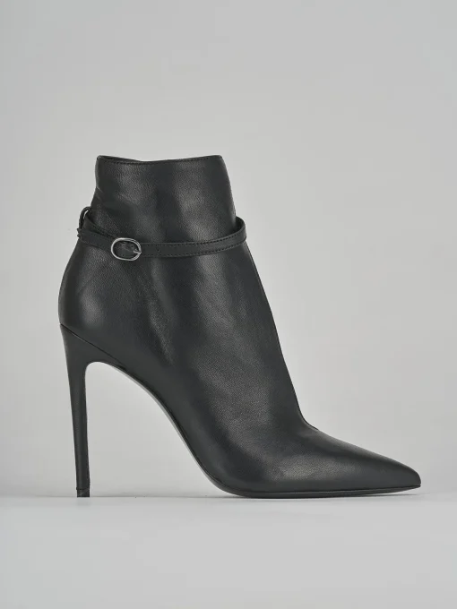 Stivaletti tacco 10cm pelle nero