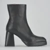 Stivaletti tacco 7cm pelle nero