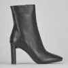 Stivaletti tacco 9cm pelle nero