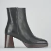 Stivaletti tacco 6cm pelle nero