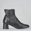 Stivaletti tacco 6cm pelle nero