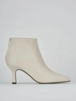 Stivaletti tacco 7cm pelle bianco