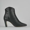 Stivaletti tacco 7cm pelle nero