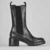 Stivaletti tacco 6cm pelle nero