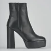 Stivaletti tacco 11cm pelle nero