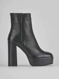 Stivaletti tacco 11cm pelle nero