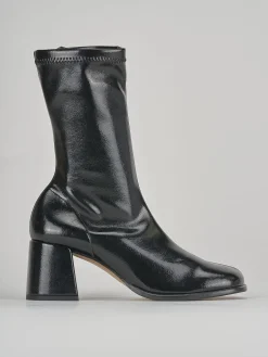 Stivaletti tacco 5cm pelle nero