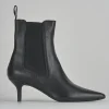Stivaletti tacco 5cm pelle nero